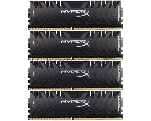 Модуль памяти Kingston DIMM DDR4 64GB 3000MHz CL15 (Kit of 4) XMP HyperX Predator