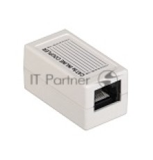 Проходной адаптер ITK кат.5E UTP, тип RJ45-RJ45 (8P8C), белый