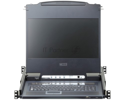 ATEN Single Rail 8-Port DVI FHD LCD KVM Switch