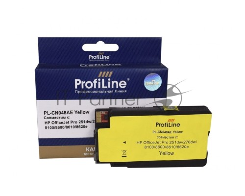 Картридж PL-CN048AE №951XL для принтеров HP OfficeJet Pro 251dw/276dw/8100/8600/8610/8620e Yellow ProfiLine