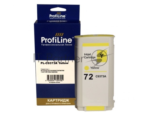 Картридж PL-C9373A (№72) для HP DesignJet T1120ps/T1200/T2300/T1100 MFP Yellow ProfiLine