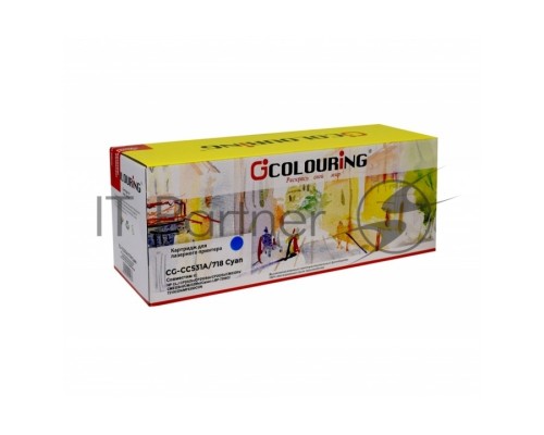 Картридж Colouring CG-CC531A/718 голубой (2800 стр.) для HP LJ CP2025/CM2320/Canon LBP-7200C/7210CDN/MF8330CDN