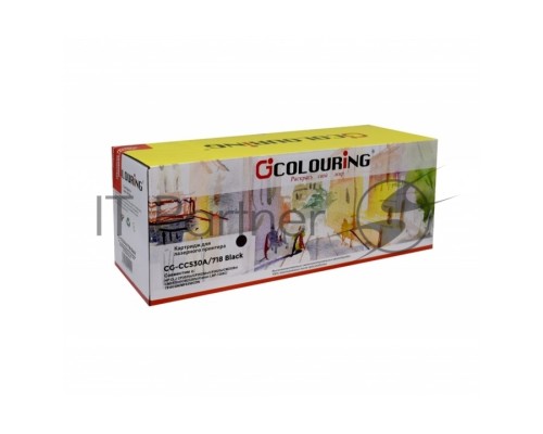 Картридж Colouring CG-CC530A/718 Black (3500 стр.) для HP LJ CP2025/CM2320/Canon LBP-7200C/7210CDN/MF8330CDN