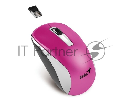 Мышь Genius беспроводная NX-7010 (малиновый металлик, BlueEye 1200dpi)