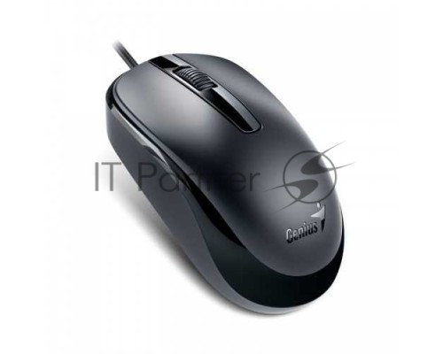 Мышь проводная Genius DX-120 черный, 1000 dpi, USB, кнопки - 3