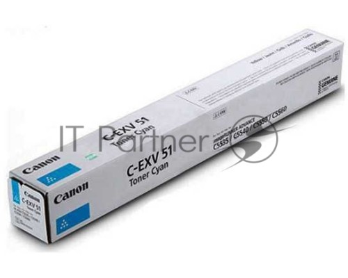 Картридж лазерный C-EXV 51L голубой (26000 стр) для Canon iR Advance C5535/ C5540i / C5550i / C5560i