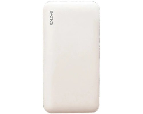 [ Аксессуар] Внешний аккумулятор Power Bank Xiaomi (Mi) SOLOVE 10000mAh Type-C с 2xUSB выходом, кожаный чехол (001M+ Beige RUS) (РУССКАЯ ВЕРСИЯ!!), бежевый (005661)