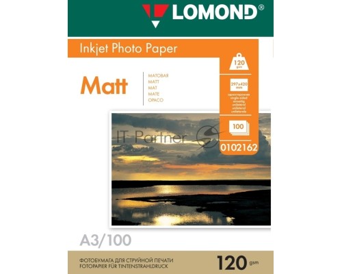 Фотобумага LOMOND Односторонняя Матовая/Матовая A3/120/100л.  