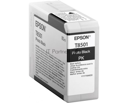 Картридж EPSON T8501 (C13T850100) черный фото (80 мл.) для SureColor SC-P800