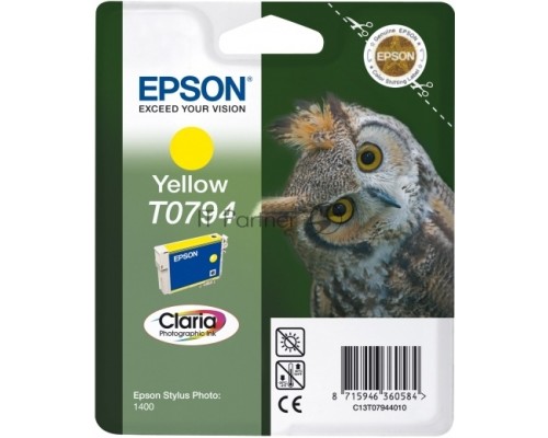 Картридж EPSON T0794 (C13T07944010) желтый повышенной емкости (885 стр) для P50/PX660/PX820/PX830