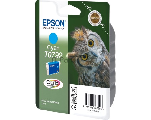 Картридж EPSON T0792 (C13T07924010) голубой повышенной емкости (1530 стр.) для P50/PX660/PX820/PX830