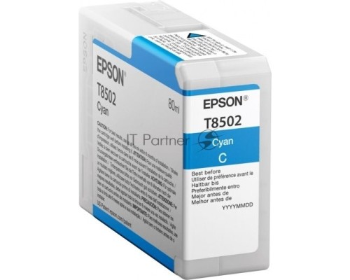 Картридж EPSON T8502 (C13T850200) голубой (80 мл.) для SureColor SC-P800