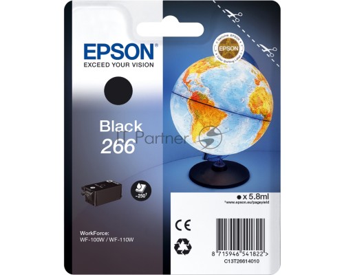 Картридж Epson T266 (C13T26614010) черный (250 стр) для WF-100