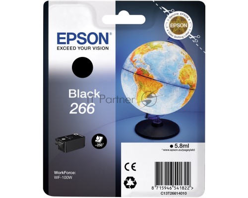Картридж Epson T266 (C13T26614010) черный (250 стр) для WF-100