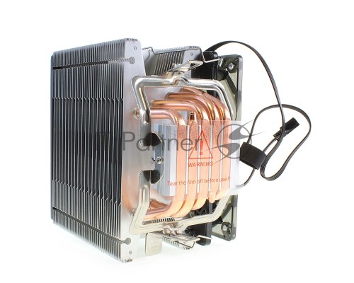 Кулер CROWN CM-5 (Для Intel и AMD,TDP до 187 Ватт,5шт. теплопроводных трубок,Синяя светодиодная подсветка,Гидродинамическии? подшипник,Размер: 148*126*85 мм)