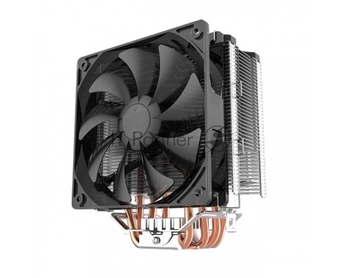 Кулер CROWN CM-5 (Для Intel и AMD,TDP до 187 Ватт,5шт. теплопроводных трубок,Синяя светодиодная подсветка,Гидродинамическии? подшипник,Размер: 148*126*85 мм)