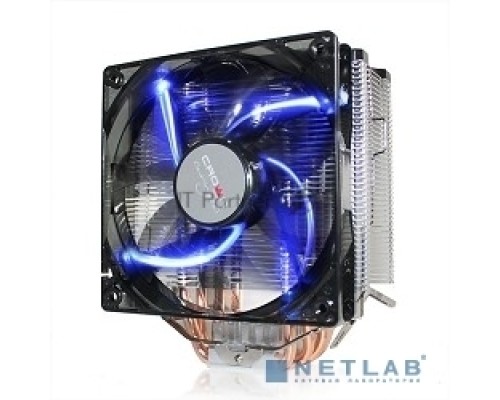 Кулер CROWN CM-5 (Для Intel и AMD,TDP до 187 Ватт,5шт. теплопроводных трубок,Синяя светодиодная подсветка,Гидродинамическии? подшипник,Размер: 148*126*85 мм)