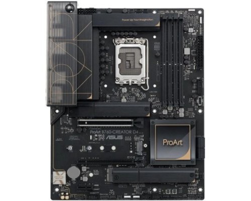 [Материнская плата] ASUS PROART B760-CREATOR D4 (Socket 1700, ATX, 4xDDR4(128GB), DP/HDMI, 1xPCIe 5.0x16/1xPCIe 4.0x16/1xPCIe 3.0, 1xLAN+1xLAN (2.5GbE), 4xSATA 6Gb/s, 3xM.2, 1xM.2 E key, 1xType-C, 4xUSB 3.2, 4xUSB 2.0)