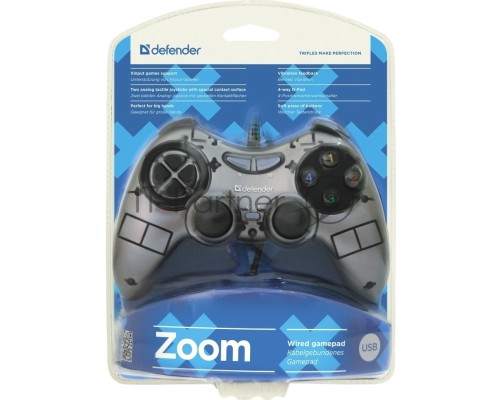 Геймпад Defender Zoom USB Xinput, 10 кнопок, 2 стика