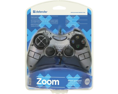 Геймпад Defender Zoom USB Xinput, 10 кнопок, 2 стика