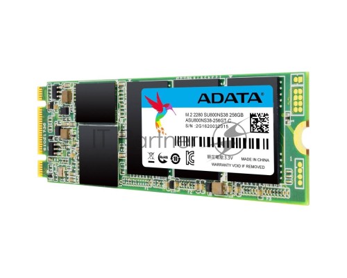 Накопитель SSD AData M.2 2280 256GB ADATA Ultimate SU800 Client SSD ASU800NS38-256GT-C SATA 6Gb/s, 560/520, IOPS 85/80K, MTBF 2M, 3D V-NAND TLC, 256MB, 200TBW, Retail