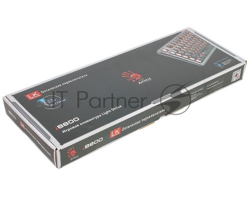 Клавиатура A4 Bloody B800 серый/черный USB Gamer LED
