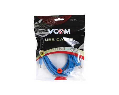 Кабель соединительный VCOM USB3.0 Am/Bm 3m (VUS7070-3M)