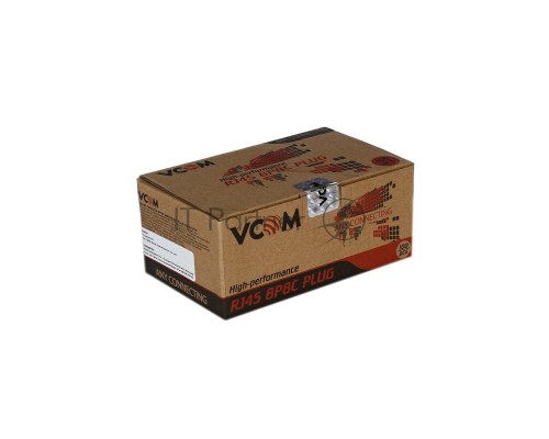 Коннектор RJ-45 для FTP кабеля 5 кат. экранированный VCOM, 100шт,