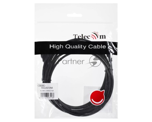Кабель USB 2.0 A-->mini-B 5P (3,0м) чёрный, Telecom <TC6911BK-3.0M>