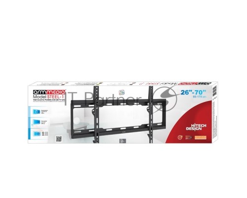 Кронштейн Arm media STEEL-1 new black, настенный, 32