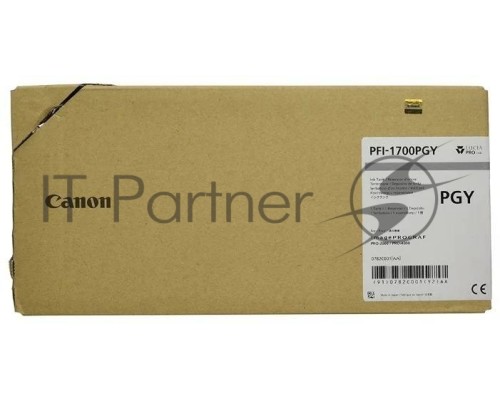 Картридж Canon PFI-1700PGY фото серый (700 мл) для Canon imagePROGRAF PRO-2000, PRO-4000