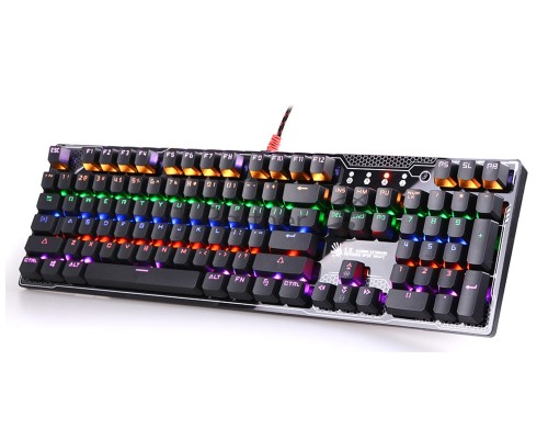 Клавиатура A4Tech Bloody B810R серый/черный USB Gamer LED