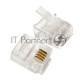 Вилка телефонная MP-6p4c/5, контакты 3m