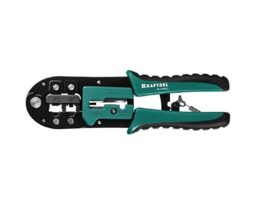[Клещи ] KRAFTOOL  RJ-Pro RJ45 RJ11/RJ12, Универсальный кримпер  [22698]