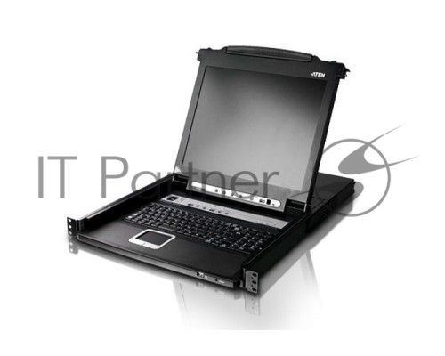Переключатель электронный ATEN 16P CAT5 HIGH DENSITY DUAL RAIL LCD OVER