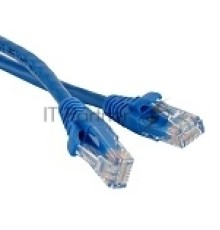 Патч-корд TWT UTP кат.5e, с заливными колпачками, 0.3 м, синий
