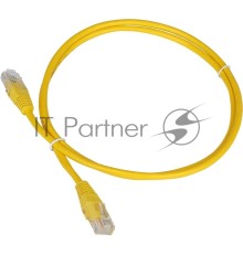 Патч-корд TWT UTP кат.5e, с заливными колпачками, 1.0 м, желтый
