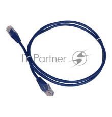 Патч-корд TWT UTP кат.5e, с заливными колпачками, 1.0 м, синий