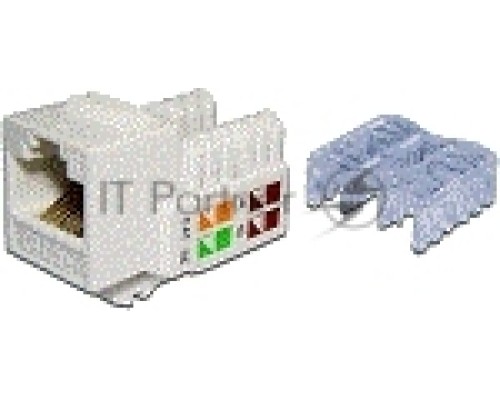 Модуль Keystone RJ45, Cat.5E, UTP, 90 градусов, белый