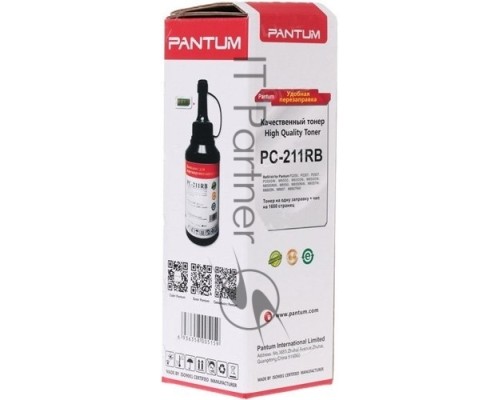 Заправочный комплект Pantum PC-211RB, Black черный (тонер на 1600 стр.+ чип), для P2200/P2207/P2507/P2500W/M6500/M6550/M6607