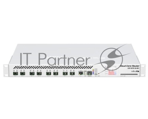 Роутер Mikrotik CCR1072-1G-8S+ Cloud Core Router 1072-1G-8S+ with Tilera Tile-Gx72 CPU (72-cores, 1GHz per core), 16GB RAM, 8xSFP+ cage, 1xGbit LAN, RouterOS L6, 1U rackmount case, two redundant hot plug PSU