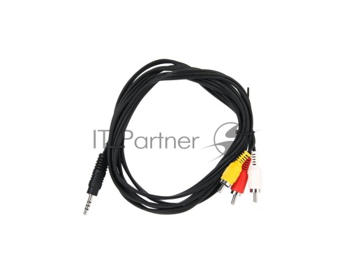 Кабель VCOM CV213-1.5M Кабель соединительный 3.5 Jack (M)/3 RCA (M) 