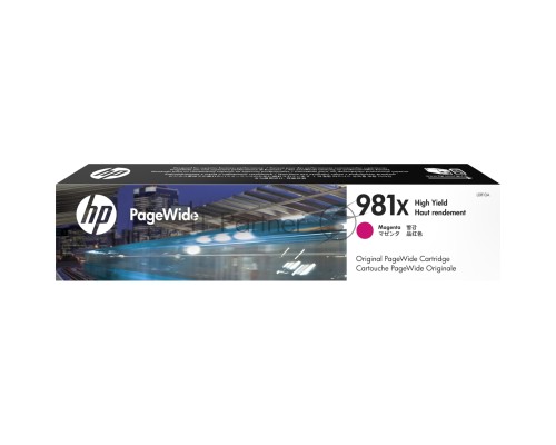 Картридж HP 981X пурпурный увеличенной емкости для HP Color PageWide Ent Flow MFP 586, 566 10 000 стр.