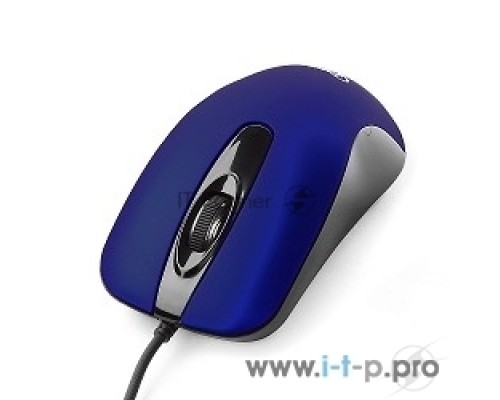 Мышь проводная Gembird MOP-400-B синий, 1000 dpi, USB, кнопки - 3