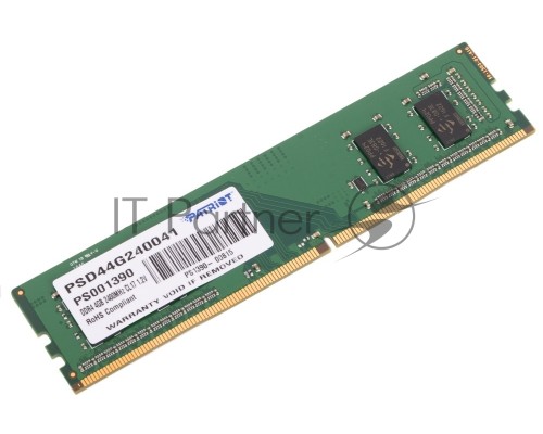 Модуль памяти Patriot DIMM DDR4 4GB PSD44G240041 {PC4-19200, 2400MHz}