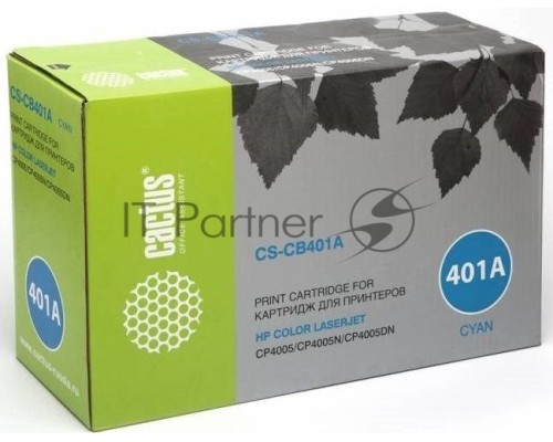 Картридж лазерный Cactus CS-CB401AR голубой (7500 стр.) для HP CLJ CP4005/CP4005DN/CP4005N