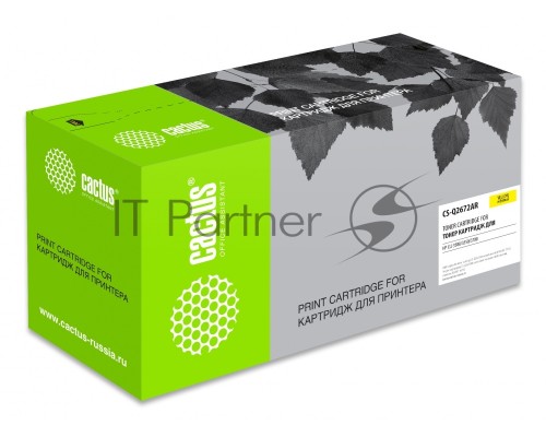 Картридж лазерный Cactus CS-Q2672AR желтый (4000 стр.) для HP CLJ 3500/3550/3700