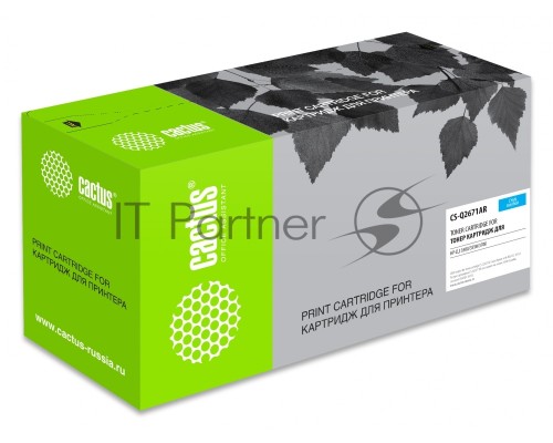 Картридж лазерный Cactus CS-Q2671AR голубой (4000 стр.) для HP CLJ 3500/3550/3700