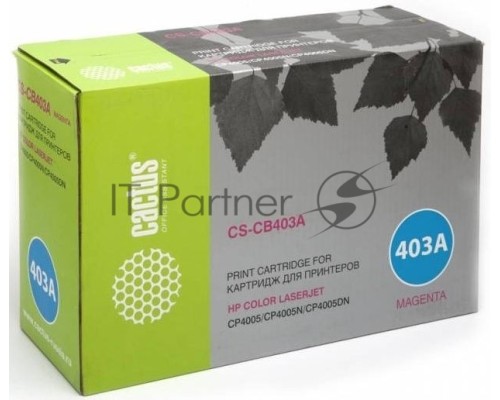 Картридж лазерный Cactus CS-CB403AR пурпурный (7500 стр.) для HP CLJ CP4005/CP4005DN/CP4005N