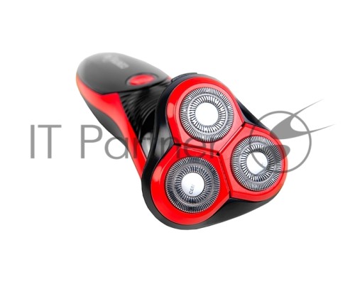 Бритва Centek CT-2168 (красн) ротор 3D, +ВЛАЖНОЕ БРИТЬЁ, 3 плав.головки, 2-ные лезвия, до 50 мин раб